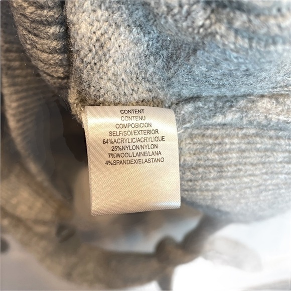 WAYF Where Are You From Mock Neck Tie Waist Sweater Light Grey XL New - Picture 8 of 8